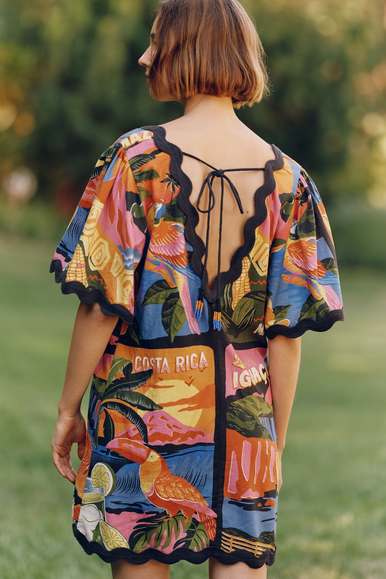 Farm Rio x Anthropologie Scalloped Mini Dress