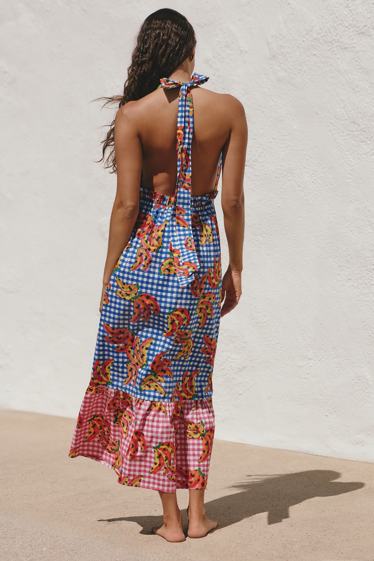 Farm Rio x Anthropologie Tiered Cotton Maxi Dress