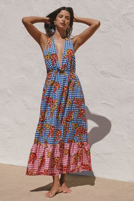 chinese dress ladies Fabienne Spliced Cotton Maxi Dress main image 1