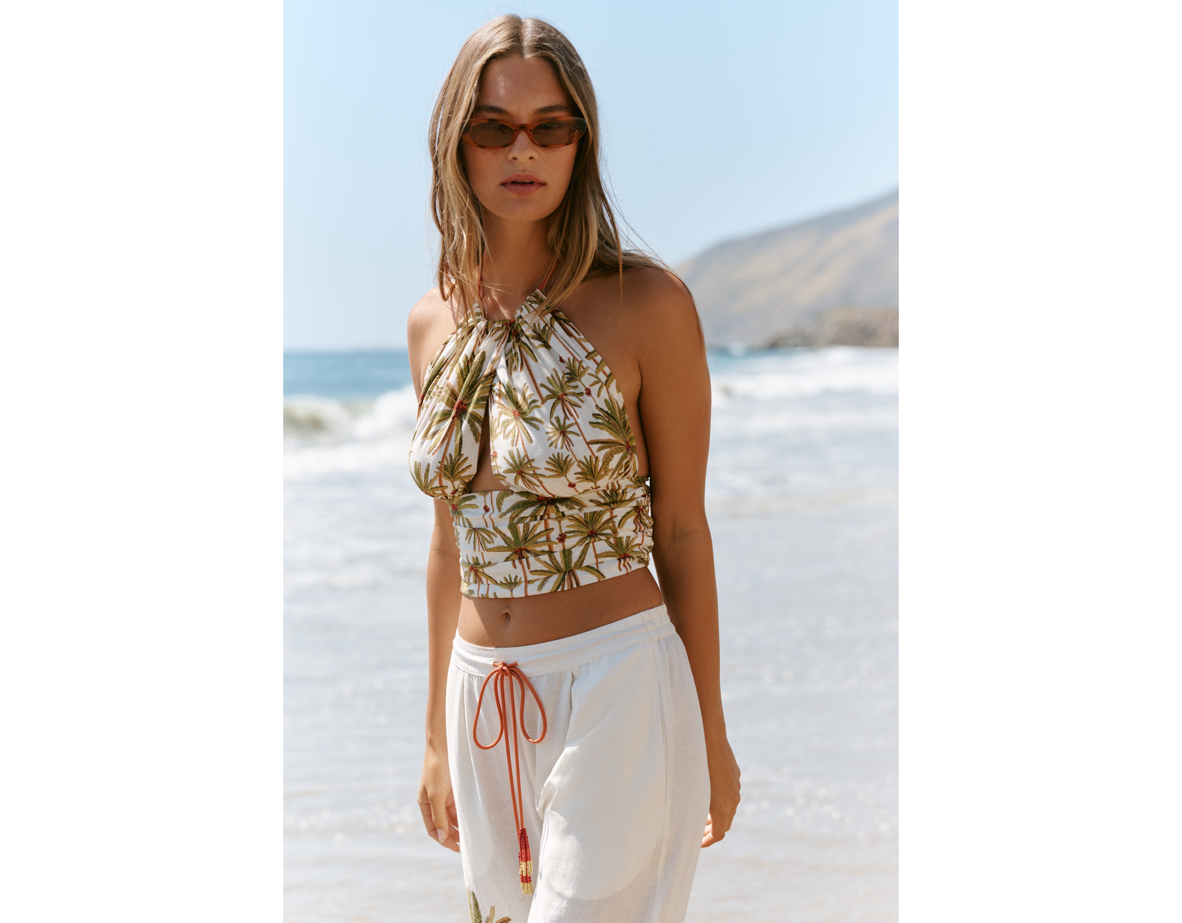 Farm Rio x Anthropologie Halter-Neck Wrap Top