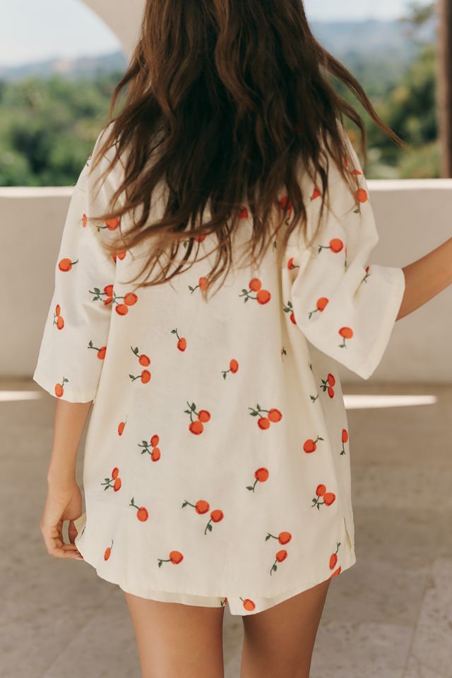 Farm Rio x Anthropologie Cotton Short-Sleeve Buttondown Shirt #1