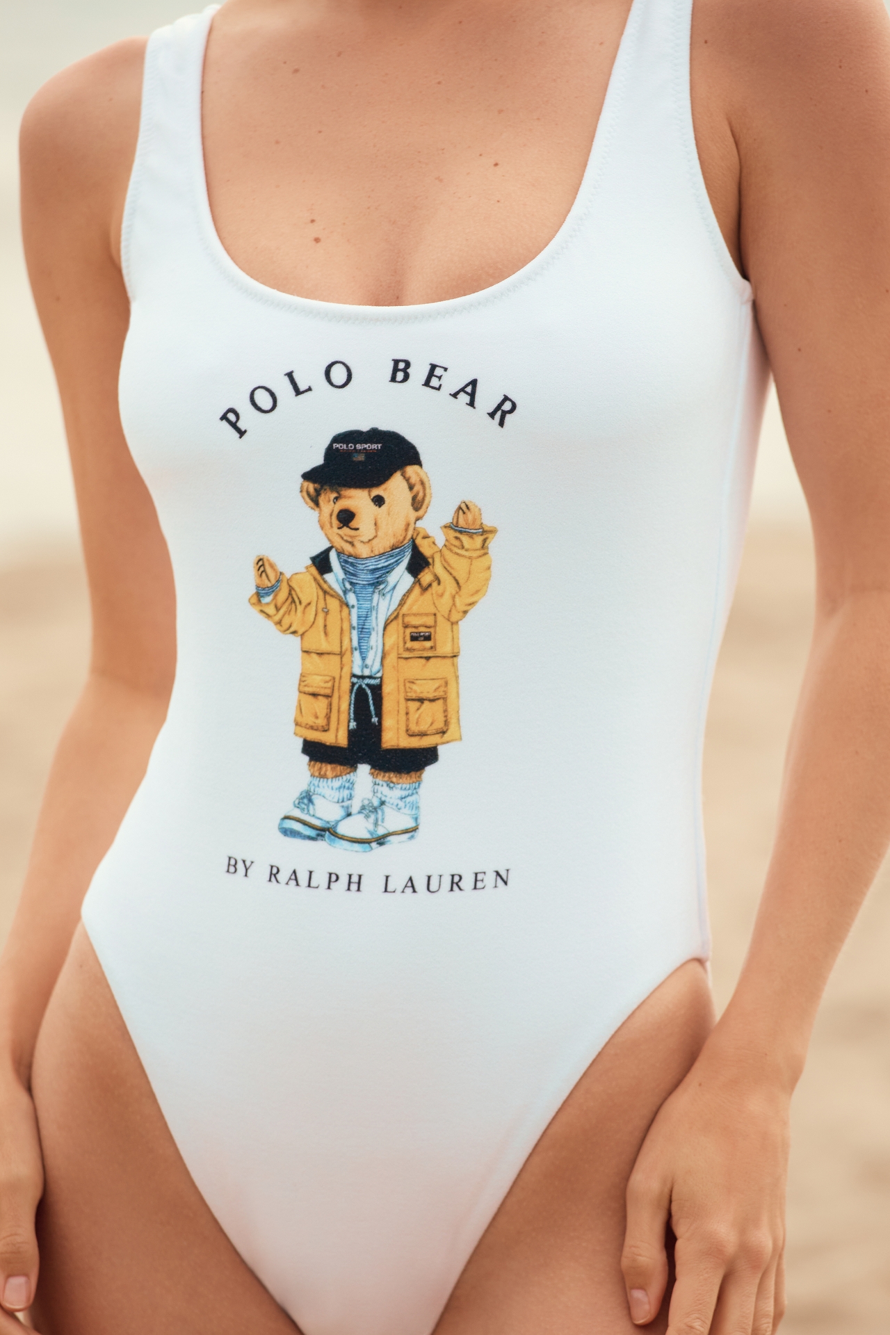 Polo Ralph Lauren Bear Scoop One-Piece Swimsuit