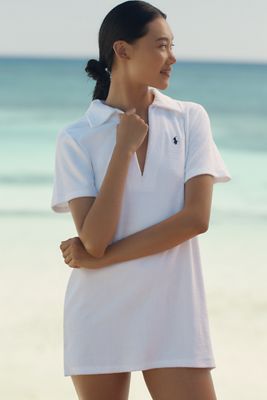 Polo Ralph Lauren Collared Terry Mini Dress