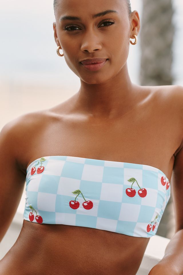 Maaji Bryn Strapless Embroidered Bandeau Bikini Top #1