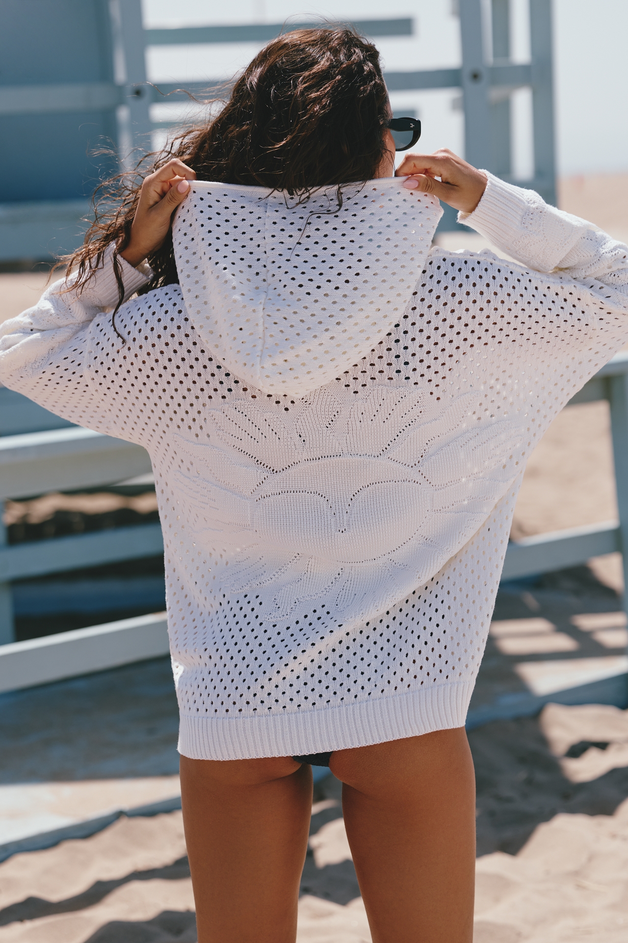 Maaji Cleeo Floral Graphic Pointelle Hoodie