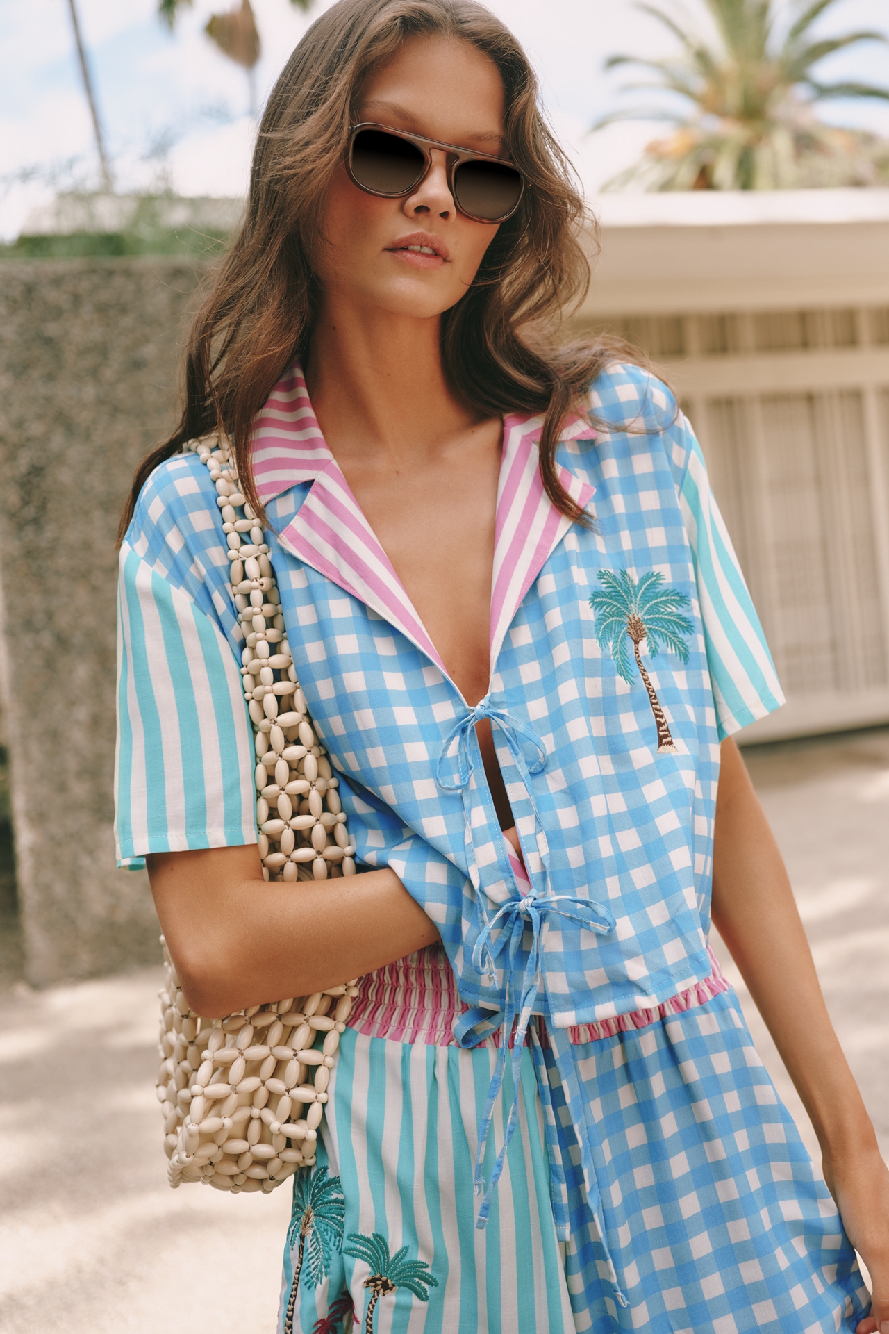 Maaji x Anthropologie Chako Tie-Front Top