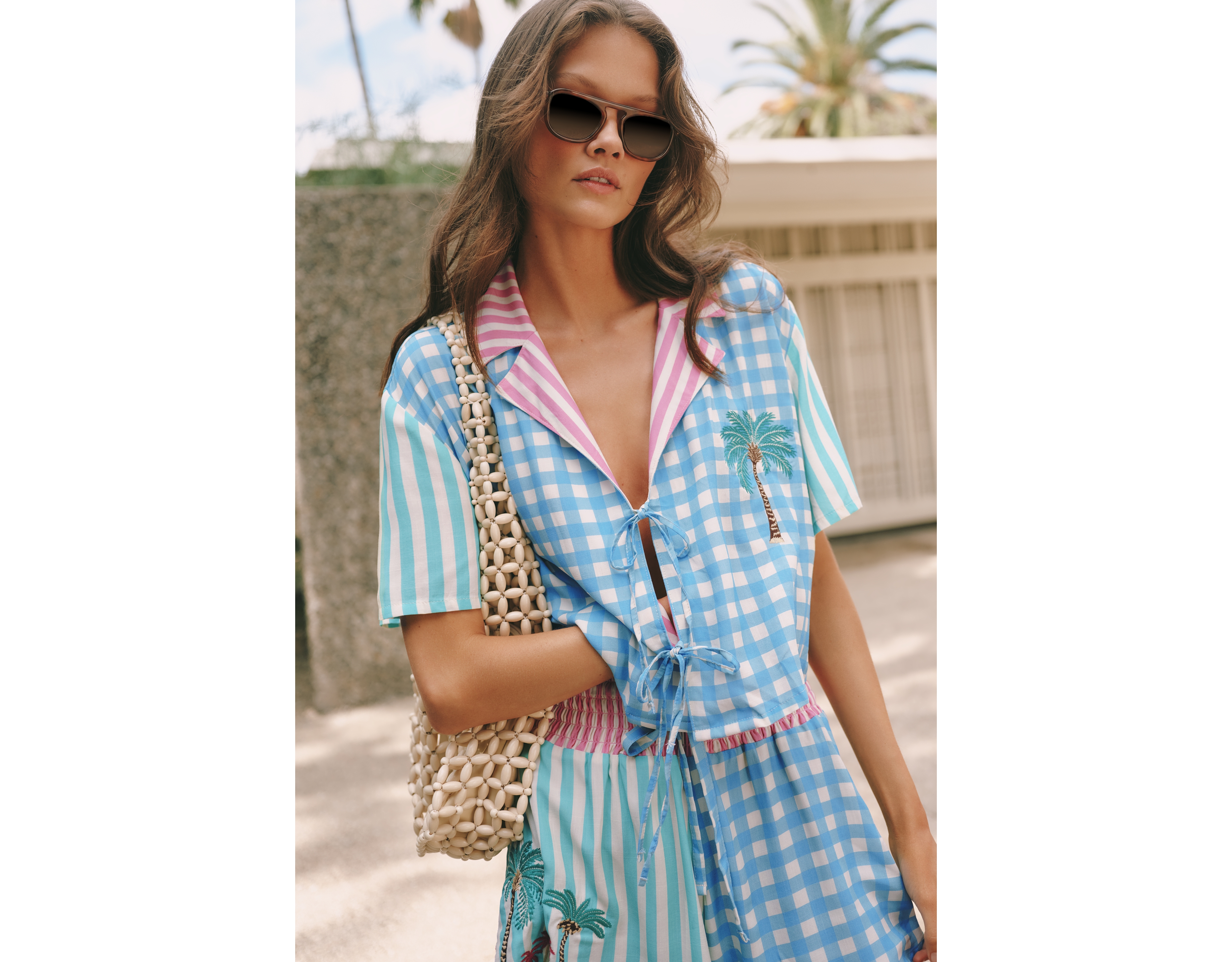 Maaji x Anthropologie Chako Tie-Front Top