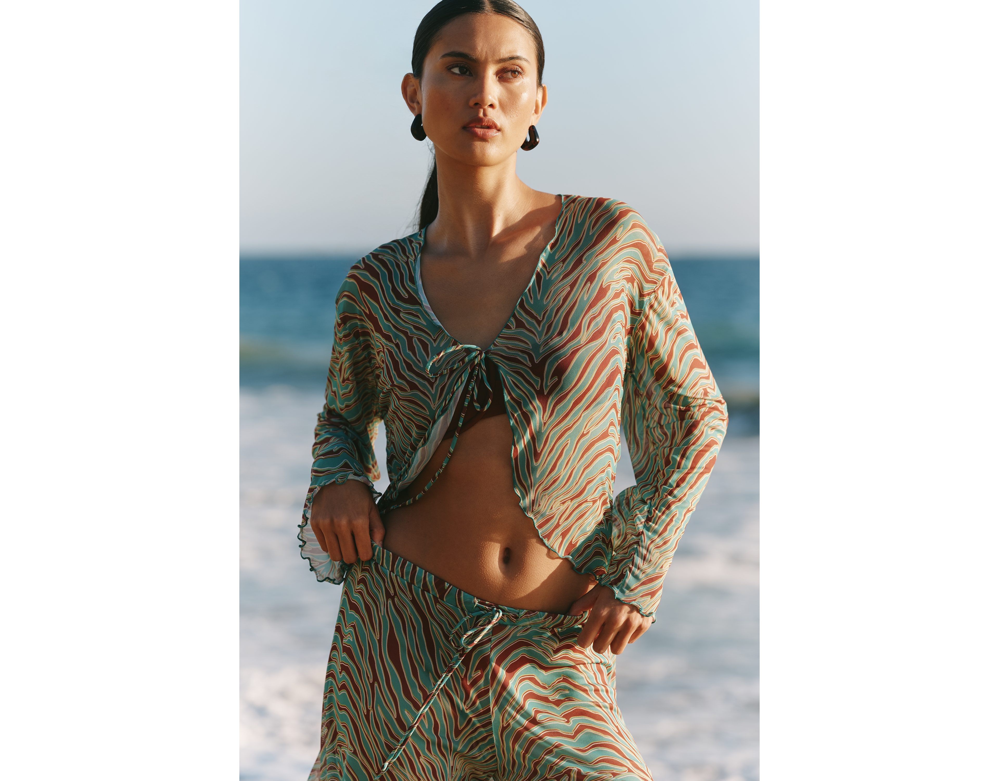 Maaji Tie-Front Swim Cover-Up Top