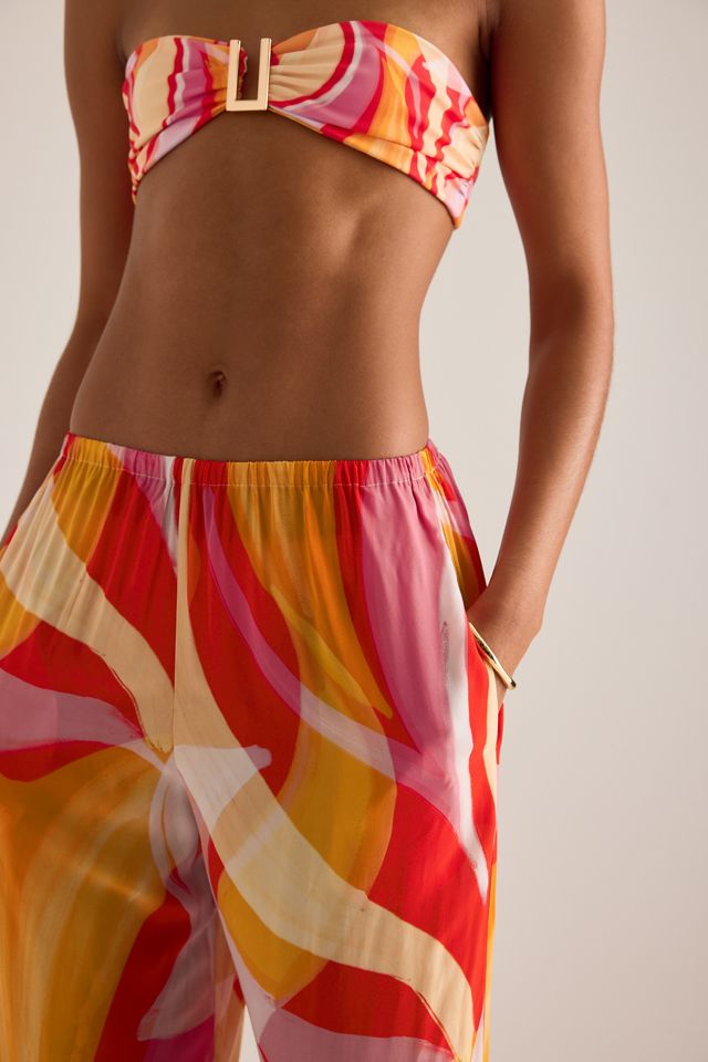 Away That Day St. Barts Printed Wide-Leg Trousers #2