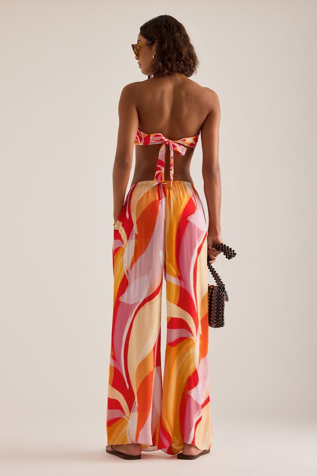 Away That Day St. Barts Printed Wide-Leg Trousers #3