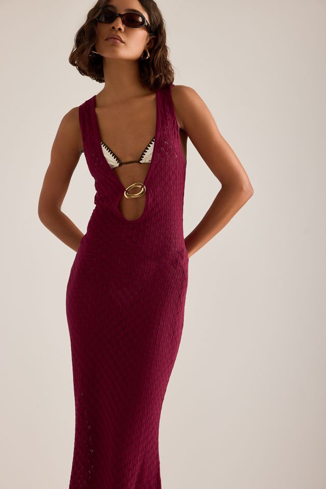Vestido Maxi con Escote Pronunciado de Crochet Dominica Away That Day #2
