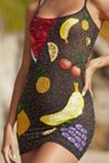 Leslie Amon Tutti Frutti Beaded Mini Dress