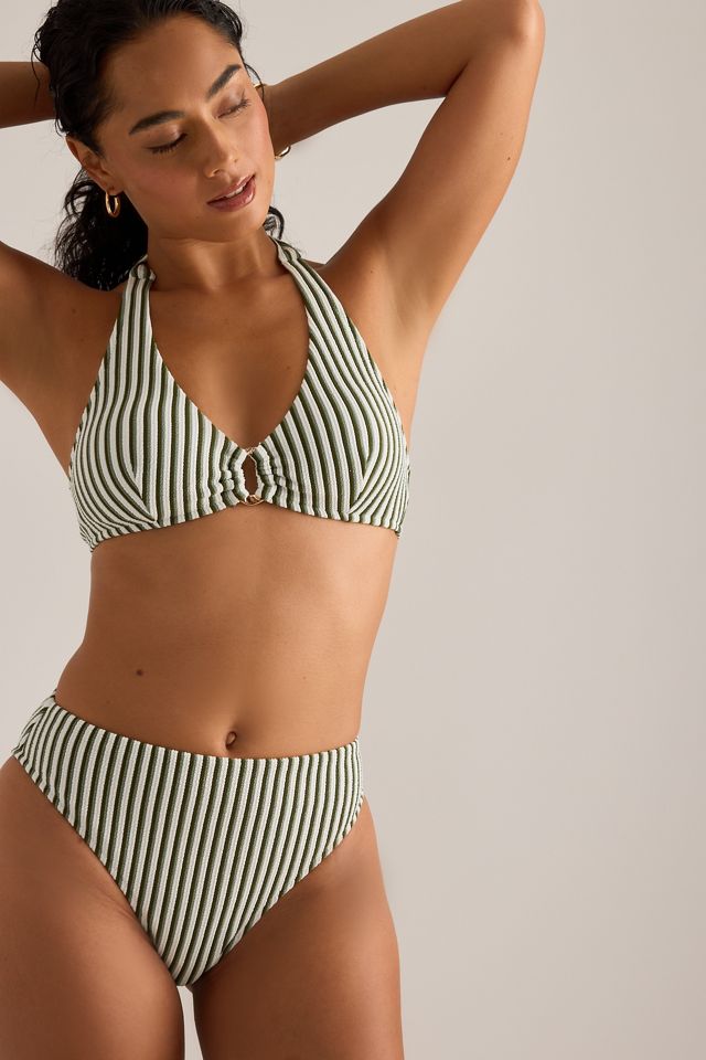 Bas de bikini à rayures taille haute Chelsea Peers #3