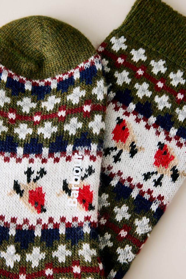 Barbour Robin Fair Isle Wool-Blend Socks #1