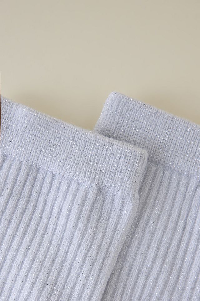 Chaussettes côtelées en lurex #1
