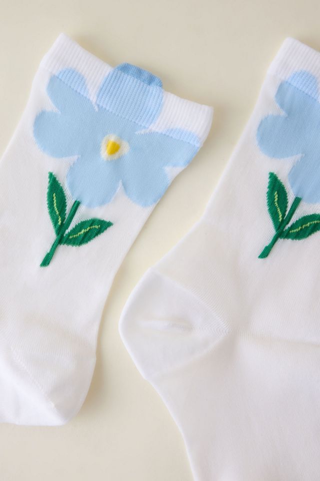  Floral Sheer Socks #1