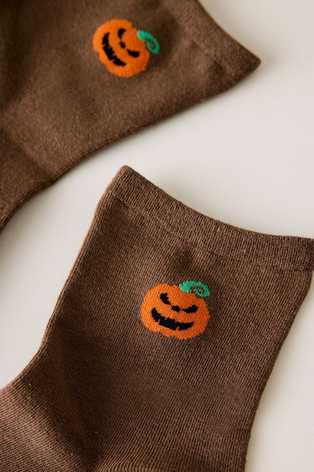 Chaussettes hautes tricotées à icônes d'Halloween #1