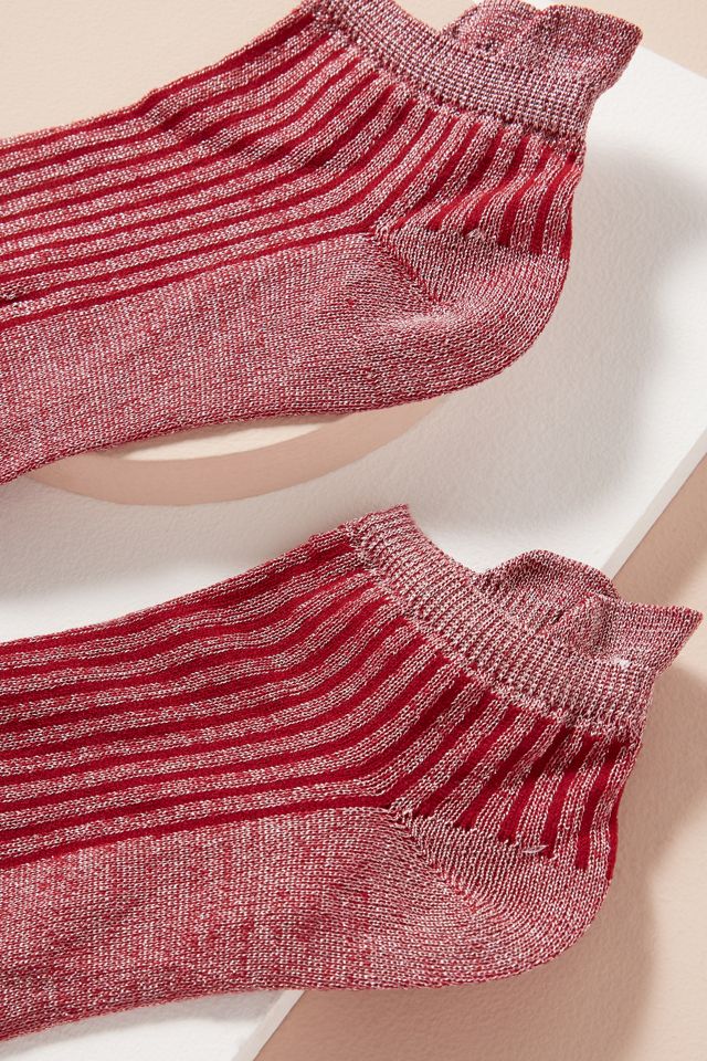 Summer Knöchellange Socken mit Metallic-Streifen #1