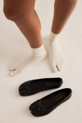By Anthropologie Women's White Split Toe Socks