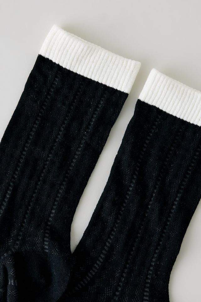 Chaussettes à contraste pointelle #1