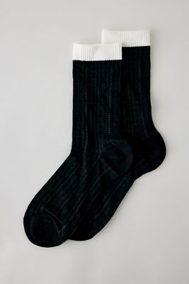 Chaussettes à contraste pointelle
