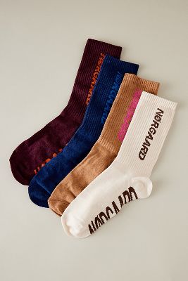 Mads Nørgaard Sock Box Logo Step, Set Of 4 In Multi