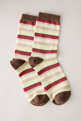 Chaussettes de pantalon en tricot à rayures multiples
