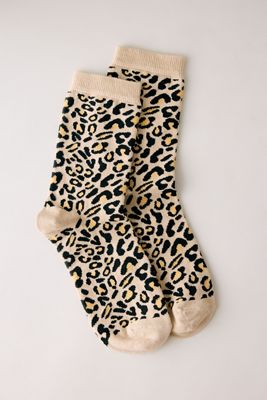 Leopard Print Trouser Socks