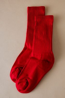 Colorful Standard Organic Cotton Active Crew Socks In Red