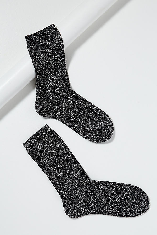 Metallic-Glitter Ankle Socks