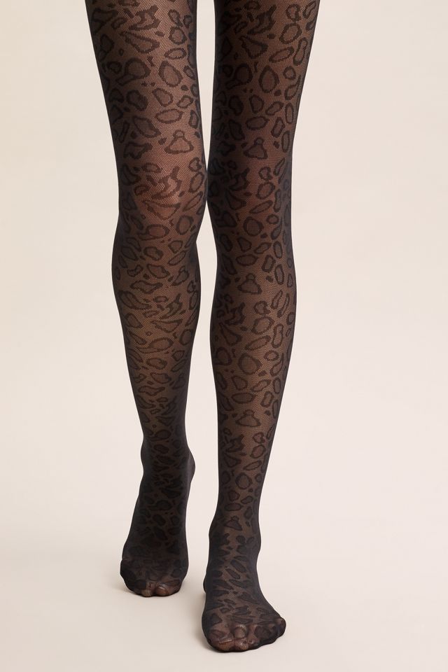 Sarah Leopard-Print Tights #4