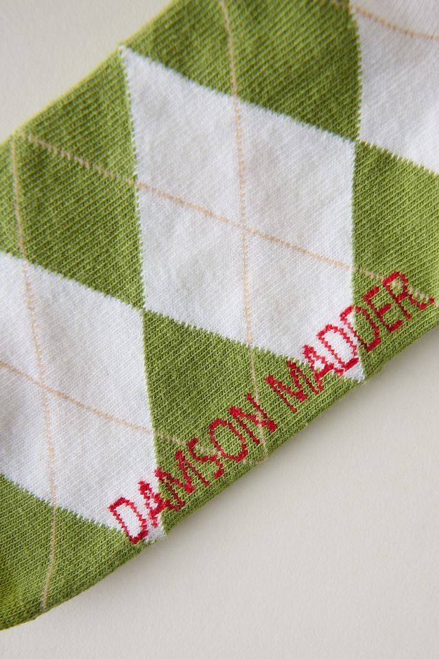 Damson Madder Calf Length Argyle Socks #2