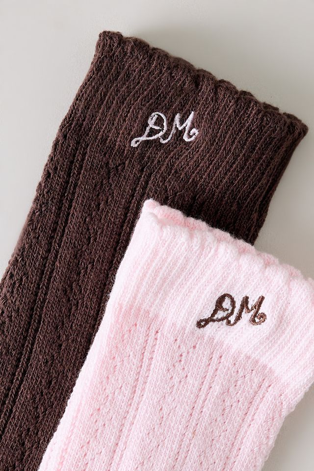 Damson Madder Pointelle Socks, Set of 2 #1