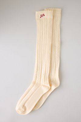Damson Madder Knee-High Pointelle Socks