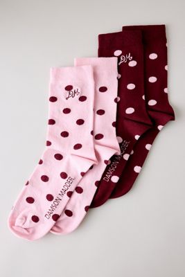 Chaussettes à pois Damson Madder, lot de 2