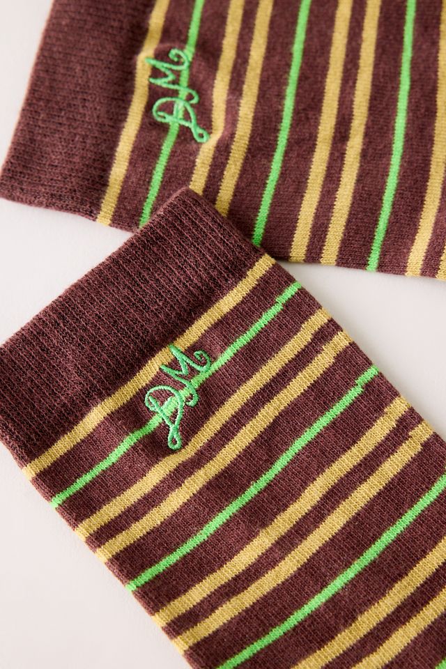 Chaussettes à rayures multiples Damson Madder #1