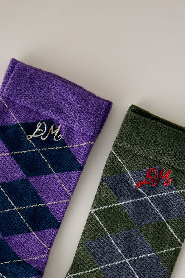Calcetines de Cuadros Vichy Mixtos Damson Madder, Paquete de 2 #2