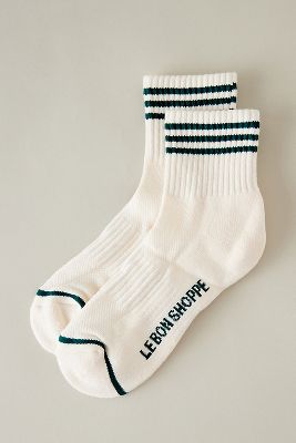 Shop Le Bonne Shoppe Girlfriend Socks In Beige