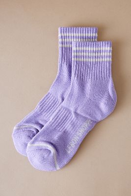 Shop Le Bonne Shoppe Girlfriend Socks In Purple