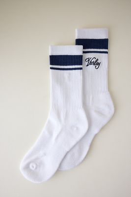 Chaussettes à rayures Club Lamar en Blue chez Anthropologie - Varley - Modalova