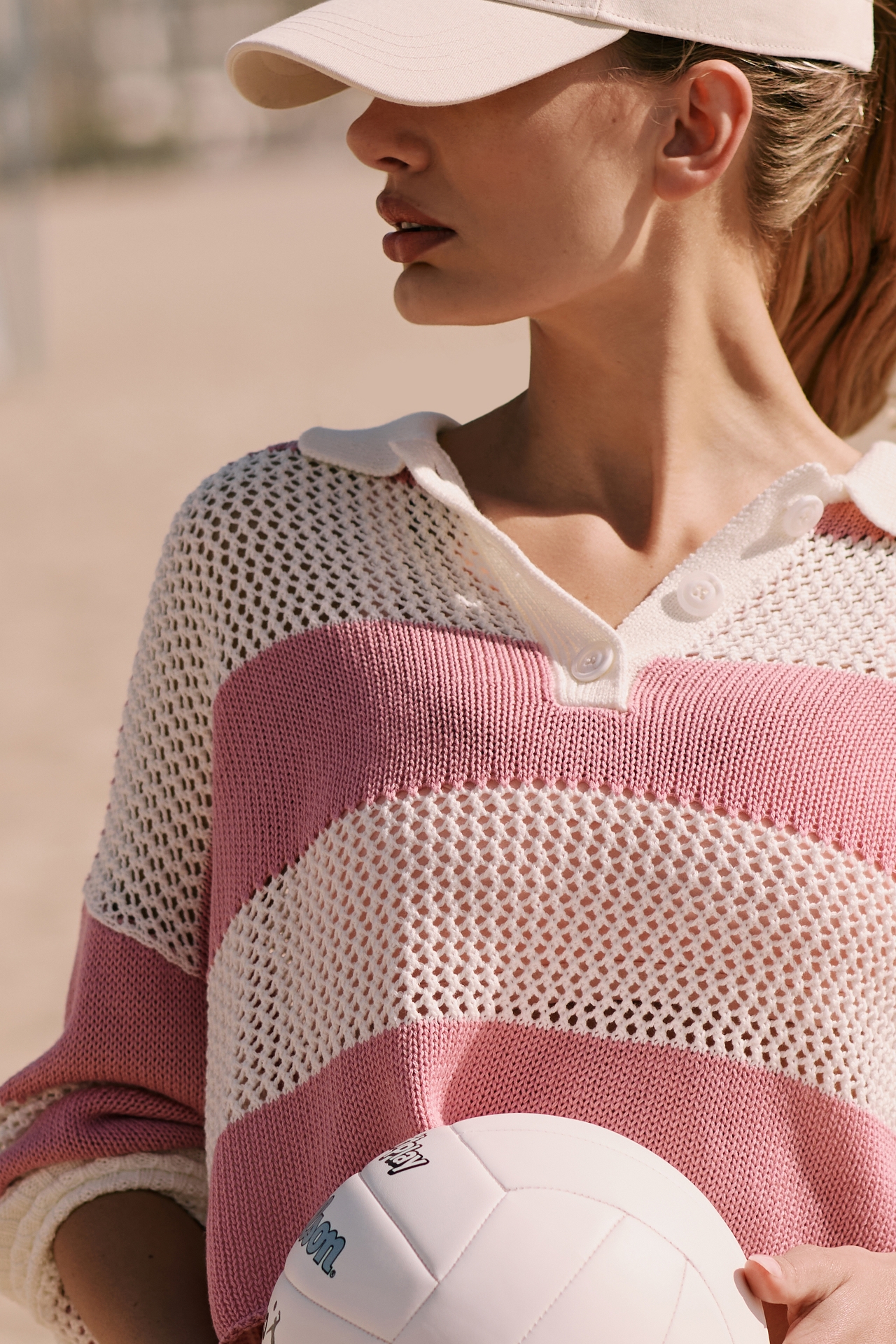 LSPACE x Anthropologie Cropped Rugby Sweater