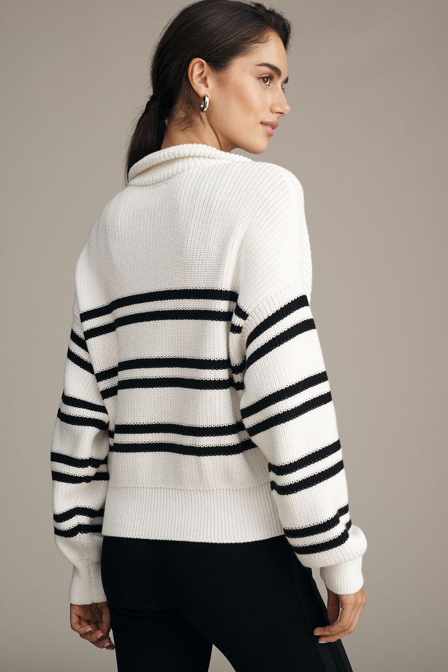 LSPACE Ultra Stripe Half-Zip Sweater #1