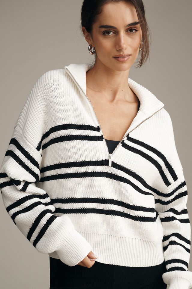 LSPACE Ultra Stripe Half-Zip Sweater #2