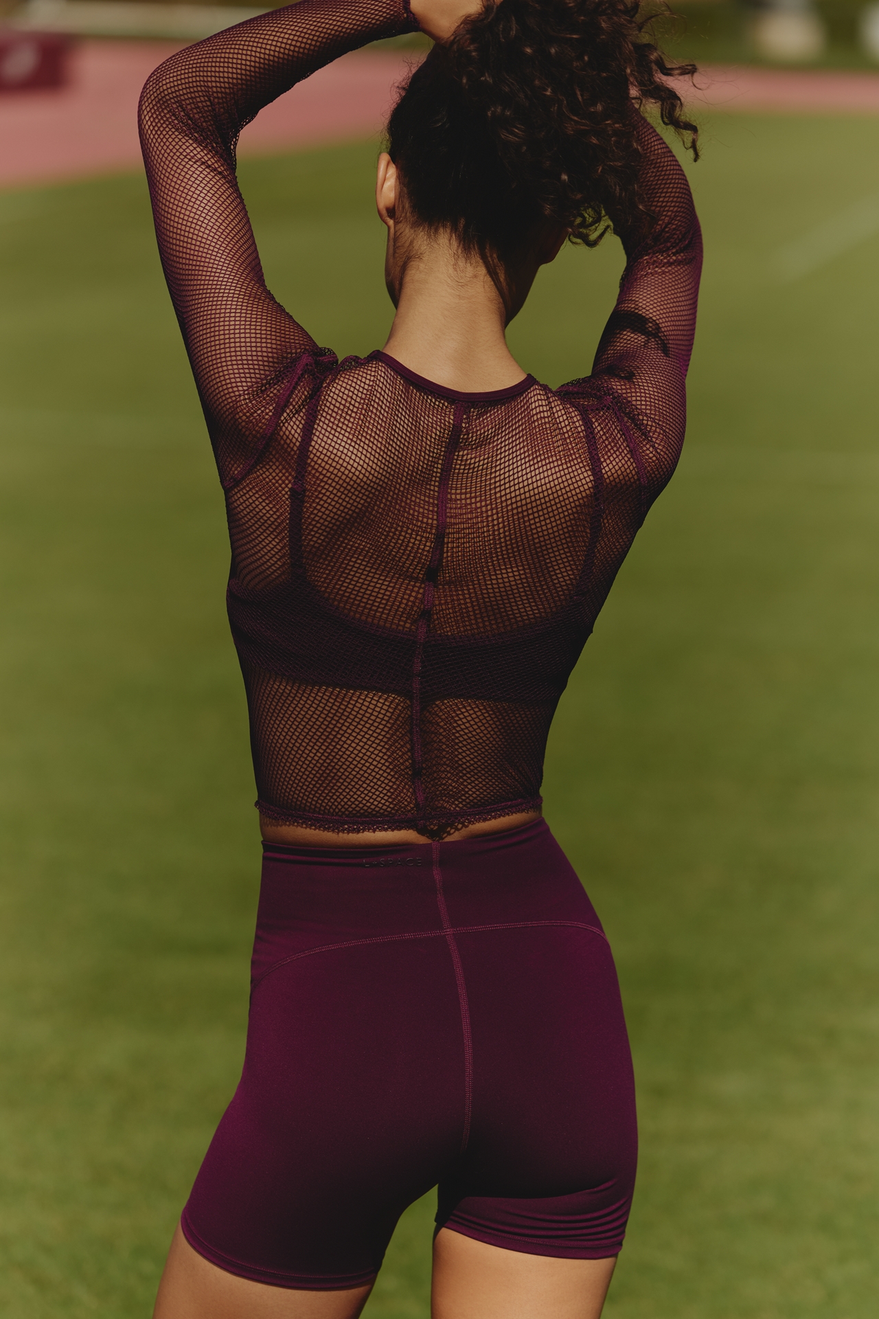 LSPACE Zani Long-Sleeve Mesh Top