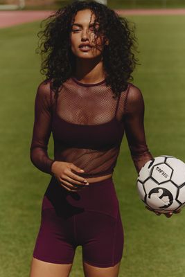 LSPACE Zani Long-Sleeve Mesh Top