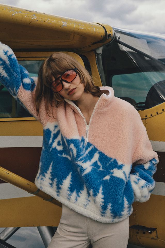 Beach Riot Leona Sherpa Quarter-Zip Pullover #3