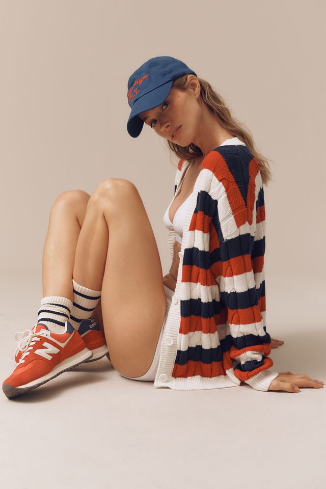 Beach Riot Sherry Striped Cable-Knit Cardigan Sweater #3