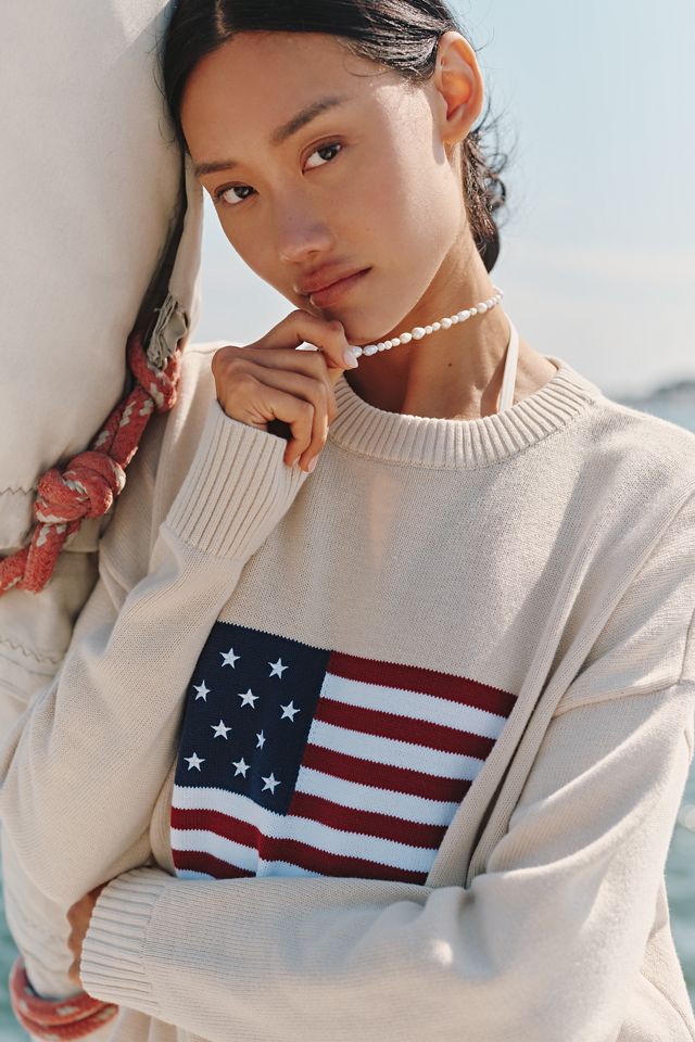 Beach Riot x Anthropologie Callie Americana Sweater