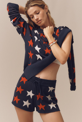 Beach Riot Callie Star Oversized Crew-neck Sweater