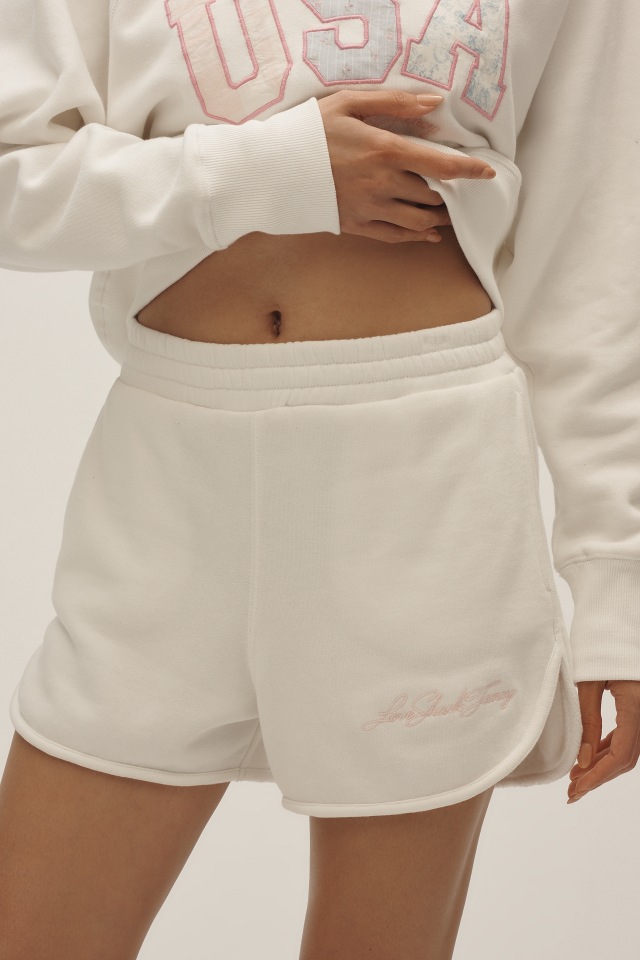 LoveShackFancy Jeanette Pull-On Shorts